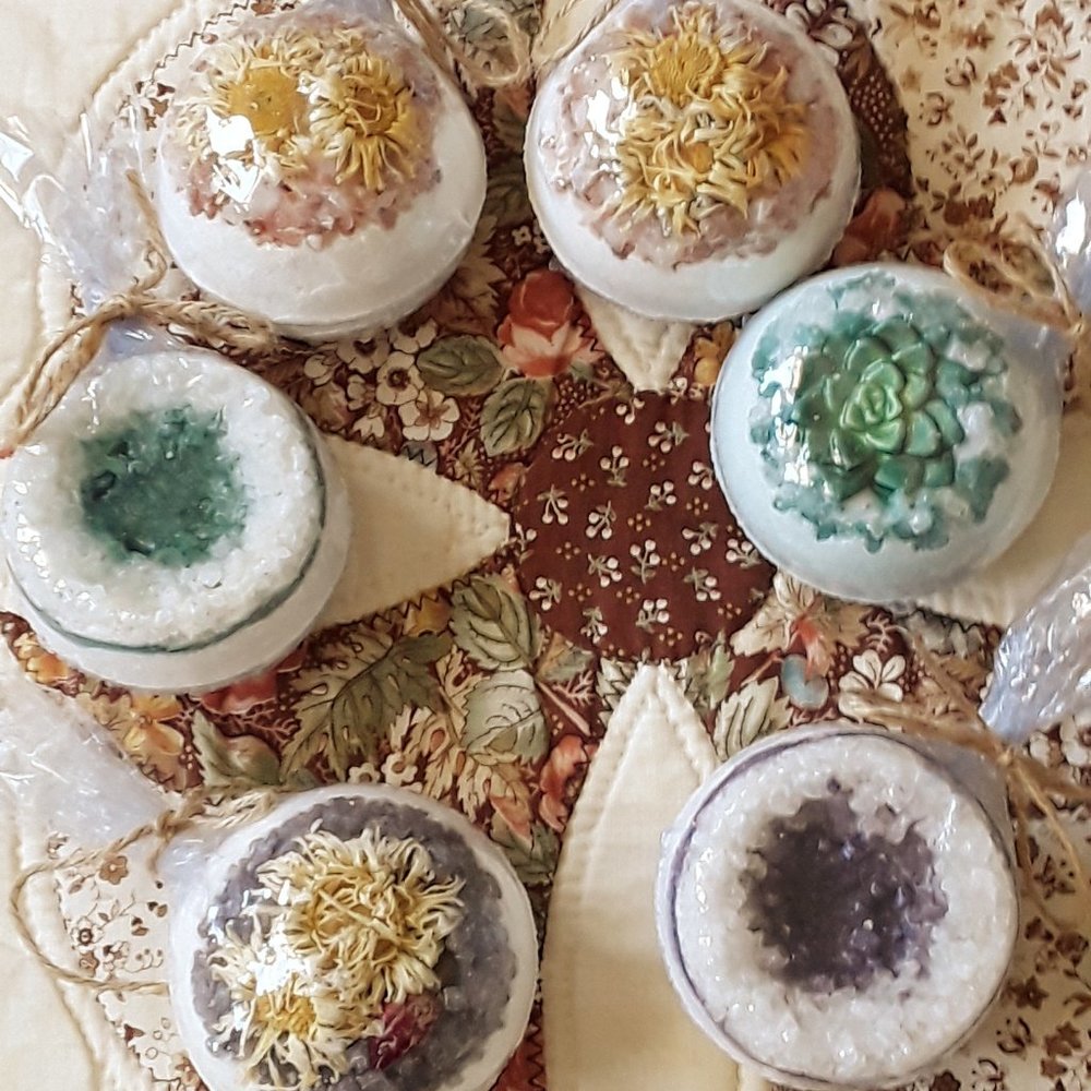 Bath Bomb's succulent Soap very colorful.